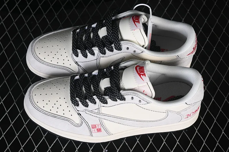 All categories Air Jordan Jordan series basketball shoes Air Jordan 1 Low High-end customized low-top sneakers Air Jordan 1 Low AJ1 Joe 1 Year of the Horse limited edition White Dragon Outing in Spring High-end customized low-top retro basketball shoes DX5688-002